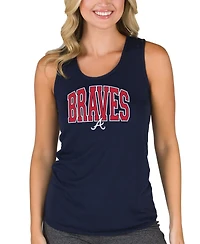 Concepts Sport Women's Navy Atlanta Braves Marathon Racerback Tank Top