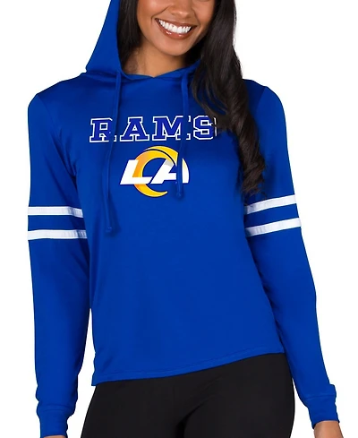 Concepts Sport Women's Royal Los Angeles Rams Marathon Lightweight Lounge Pullover Hoodie