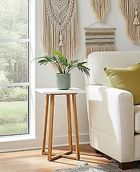 Fairway Avenue Home 23.4" Bamboo Wood Square Plant Table