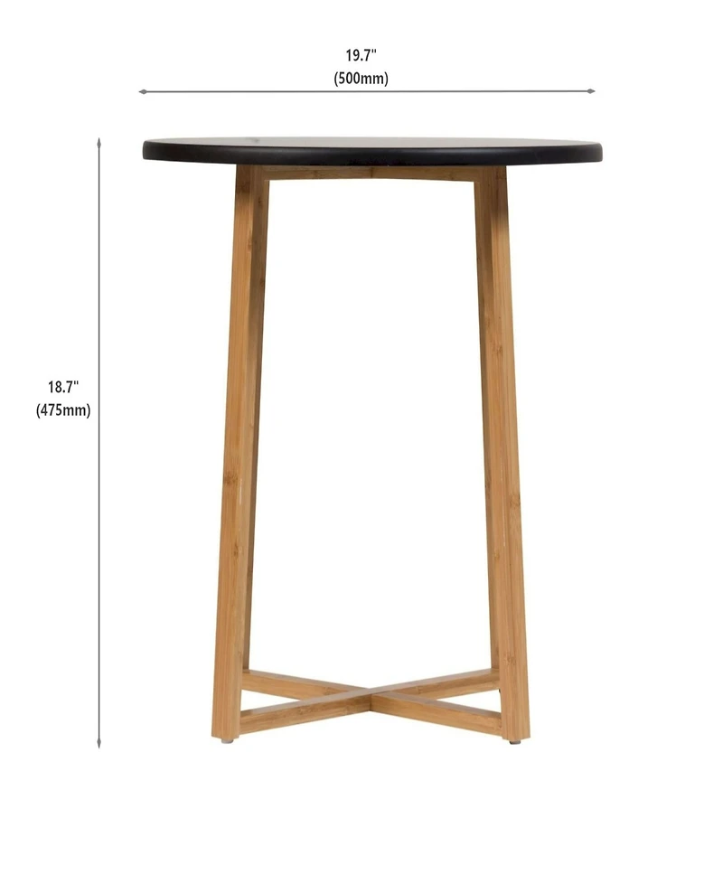 Fairway Avenue Home 18.7" Bamboo Wood Round End Table