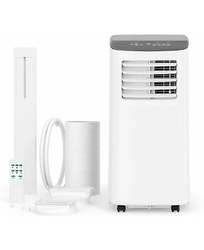 gaomon 8,000 Btu Portable Ac, 3-in-1 Cooling, Fan & Dehumidifier for 350 Sq.Ft, No-Drain, Grey Cover