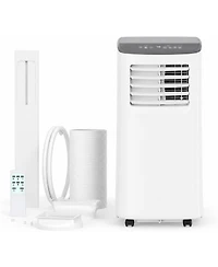 gaomon 8,000 Btu Portable Ac, 3-in-1 Cooling, Fan & Dehumidifier for 350 Sq.Ft, No-Drain, Grey Cover