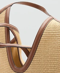 Mango Women's Natural Fibre Shopper Bag