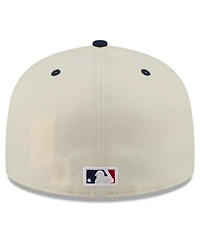New Era Men's Cream/Blue Seattle Mariners Usa 250 Fourth of July 59FIFTY Fitted Hat