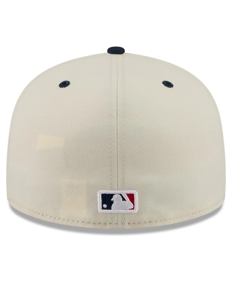 New Era Men's Cream/Blue Houston Astros Usa 250 Fourth of July 59FIFTY Fitted Hat