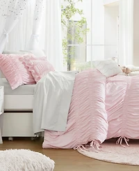Intelligent Design Ivy Ruched Bow Tie 4-Piece Comforter Set, Twin/Twin Xl