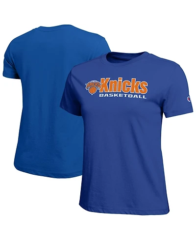 Champion Women's Blue New York Knicks Basketball T-Shirt