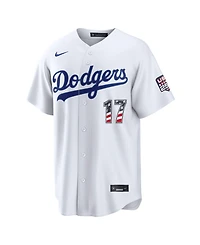 Nike Men's Shohei Ohtani White Los Angeles Dodgers Usa 250 Fourth of July Stadium Jersey