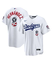 Nike Men's Enrique Hernandez White Los Angeles Dodgers Usa 250 Fourth of July Stadium Jersey