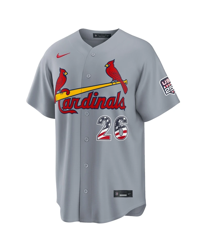 Nike Men's Jj Wetherholt Gray St. Louis Cardinals Usa 250 Fourth of July Stadium Jersey