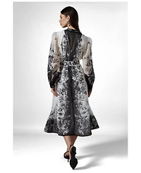 Coast Women's Printed Organza Shirt Dress
