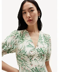 Hobbs London Women's Florentina V-Neck Midi Dress