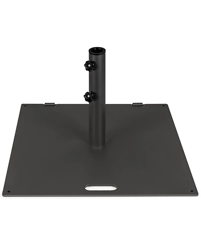 50LBS Patio Square Umbrella Base Stand Market Umbrellas Handle Wheels