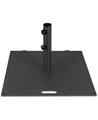 50LBS Patio Square Umbrella Base Stand Market Umbrellas Handle Wheels