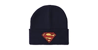 Dc Comics Men's Superman Logo Embroidery Acrylic Knit Cuff Beanie