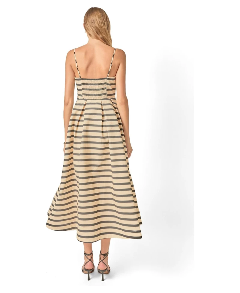 English Factory Women's Striped Midi Dress
