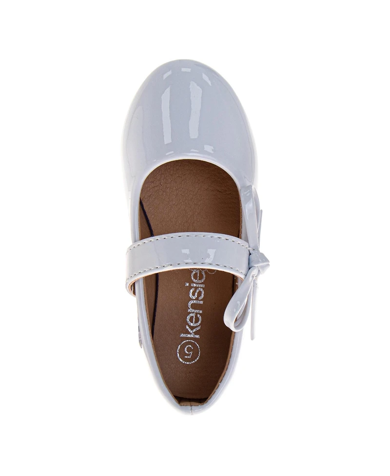 Kensie Girl Little Girls Ballet Flats - Bow Dress Shoes with Classic Slip-On Style (Little Kid/Big Kid)