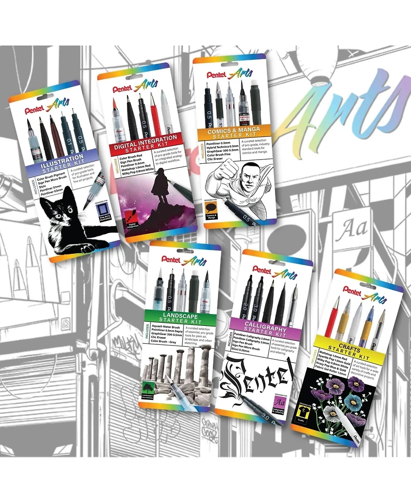 Pentel Arts and Crafts Starter Kit 5 Pack
