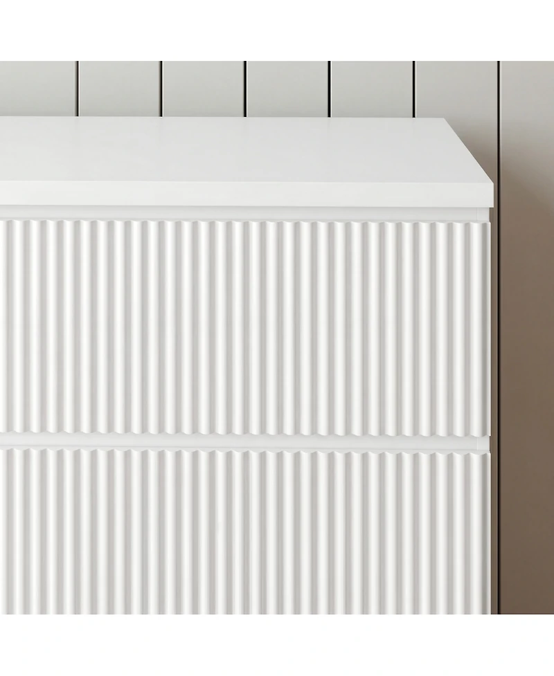 Streamdale Furniture Modern 6-Drawer Dresser with Wave Panel Fronts