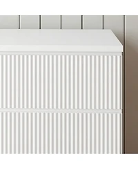 Streamdale Furniture Modern 6-Drawer Dresser with Wave Panel Fronts