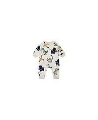 Deux par Baby Boy 3M To 24M Fleece Jumpsuit Dinosaur Print