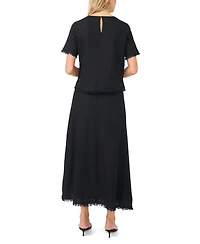Vince Camuto Women's Printed Invisible Zipper Maxi Skirt