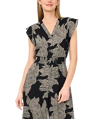 Vince Camuto Women's Flutter-Sleeve Wide-Leg Jumpsuit