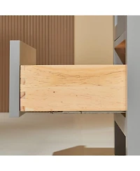 Sillysis Modern Bathroom Vanity with Ceramic Sink, Fully Assembled Cabinet, Soft Close Doors, Two Handle Options