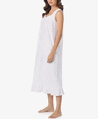 Eileen West Women's Sleeveless Cotton Jersey Knit Long Nightgown