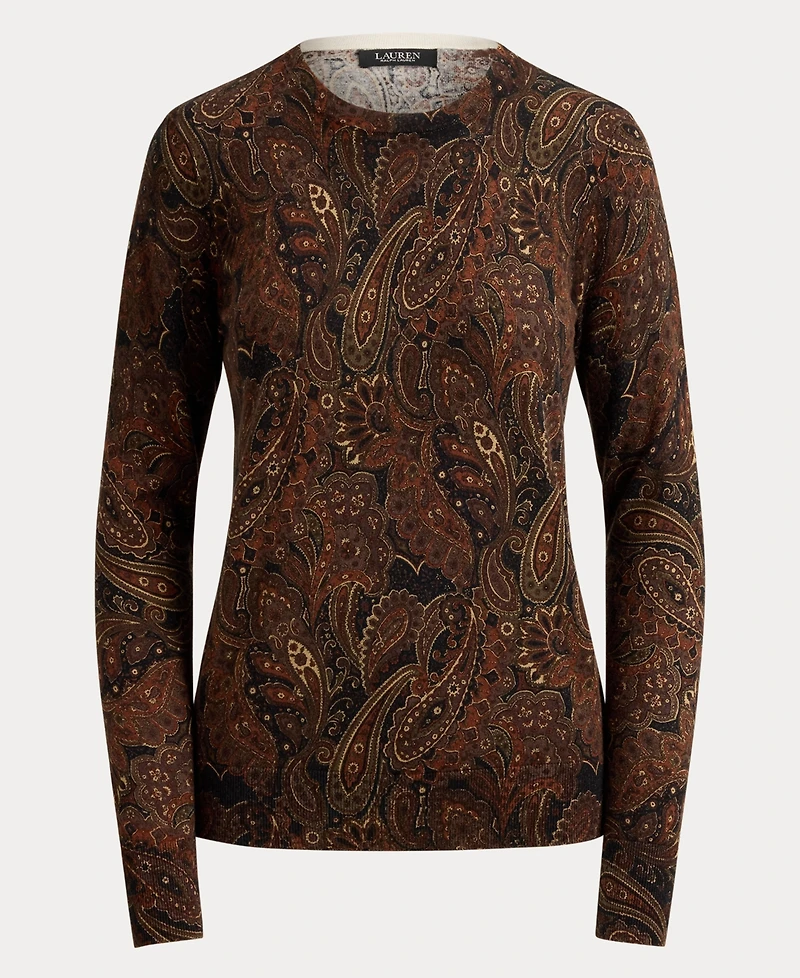 Lauren Ralph Lauren Women's Paisley Long-Sleeve Sweater