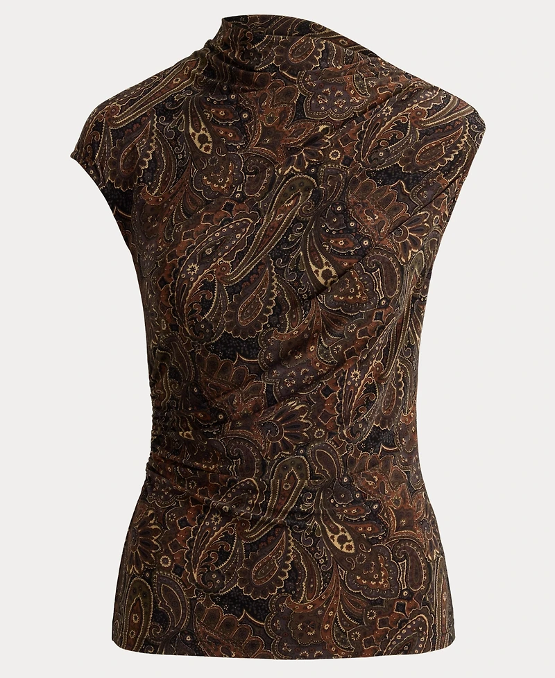 Lauren Ralph Lauren Women's Paisley Shirred Top