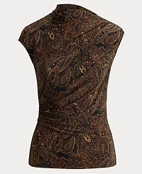 Lauren Ralph Lauren Women's Paisley Shirred Top