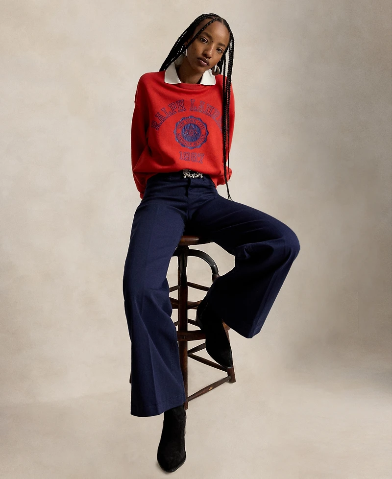 Polo Ralph Lauren Women's Collar Crewneck Sweatshirt