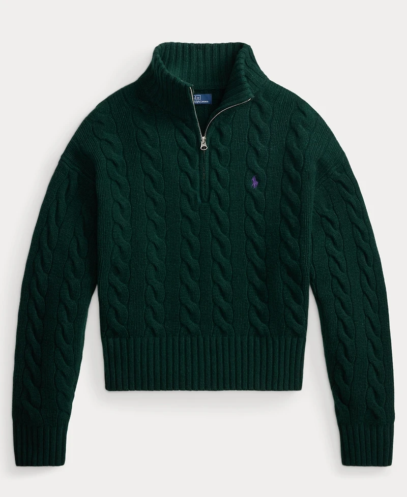 Polo Ralph Lauren Women's Cable-Knit Half-Zip Sweater