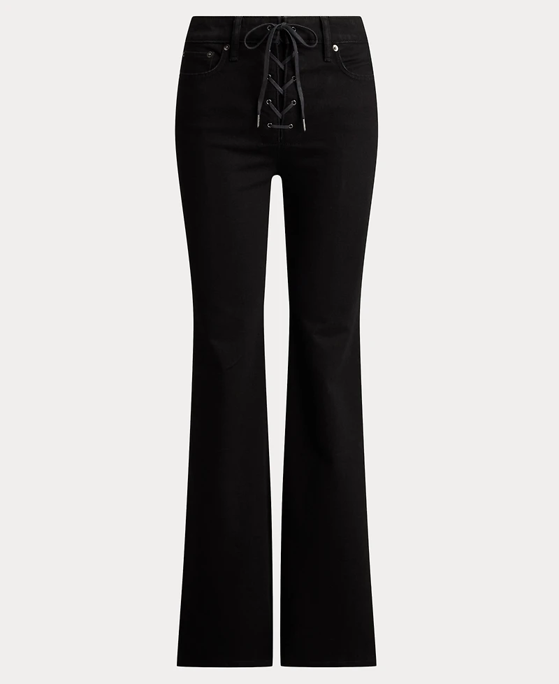 Lauren Ralph Women's Lace-Up Flare Jeans