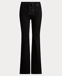 Lauren Ralph Women's Lace-Up Flare Jeans