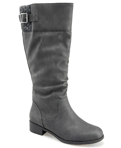 Kensie Women's Monica Wide Calf Riding Boot
