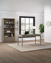 Frandlyn 76" Wood Reeded Open Shelving Bookcase