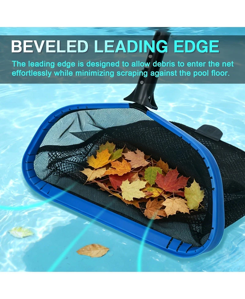 Xdovet Pool Leaf Rake Skimmer Net Aluminum Frame