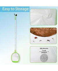 Xdovet Pool Skimmer Net Aluminum Pole Deep Mesh Leaf Rake