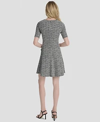 Dkny Women's Short-Sleeve Fit & Flare Dress