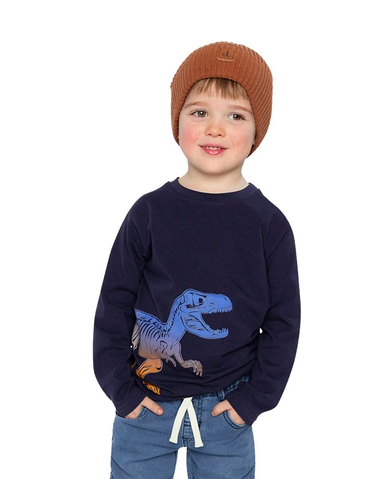 Deux par Little and Big Boy 6-12 Long Sleeve Cotton T-Shirt