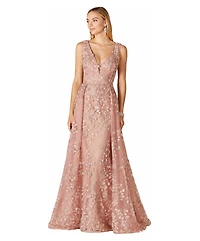 Lara Women's Floral Applique Overskirt Dress