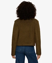 Sanctuary Petite Avid Spread Collar Button-Front Jacket
