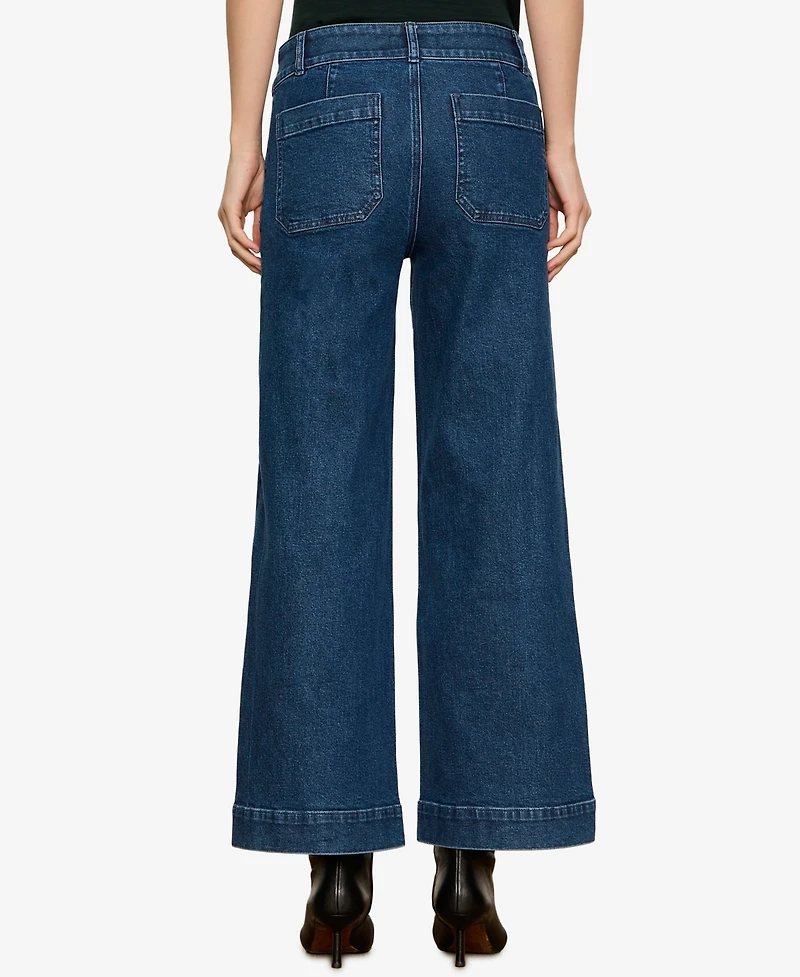 Sanctuary Petite Chelsea Wide-Leg Ankle Jeans