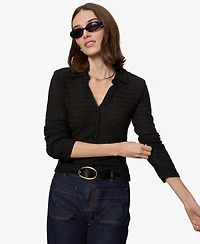 Sanctuary Petite Juno Textured Button-Front Shirt