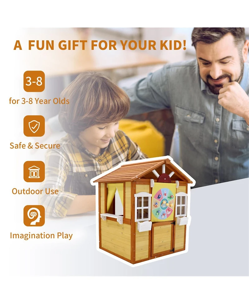 Yobtop Outdoor Playhouse for Kids