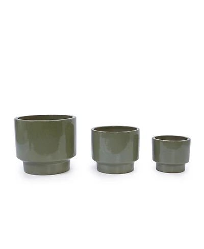 Yobtop Handmade Ceramic Planter Set of 3
