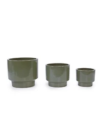 Yobtop Handmade Ceramic Planter Set of 3