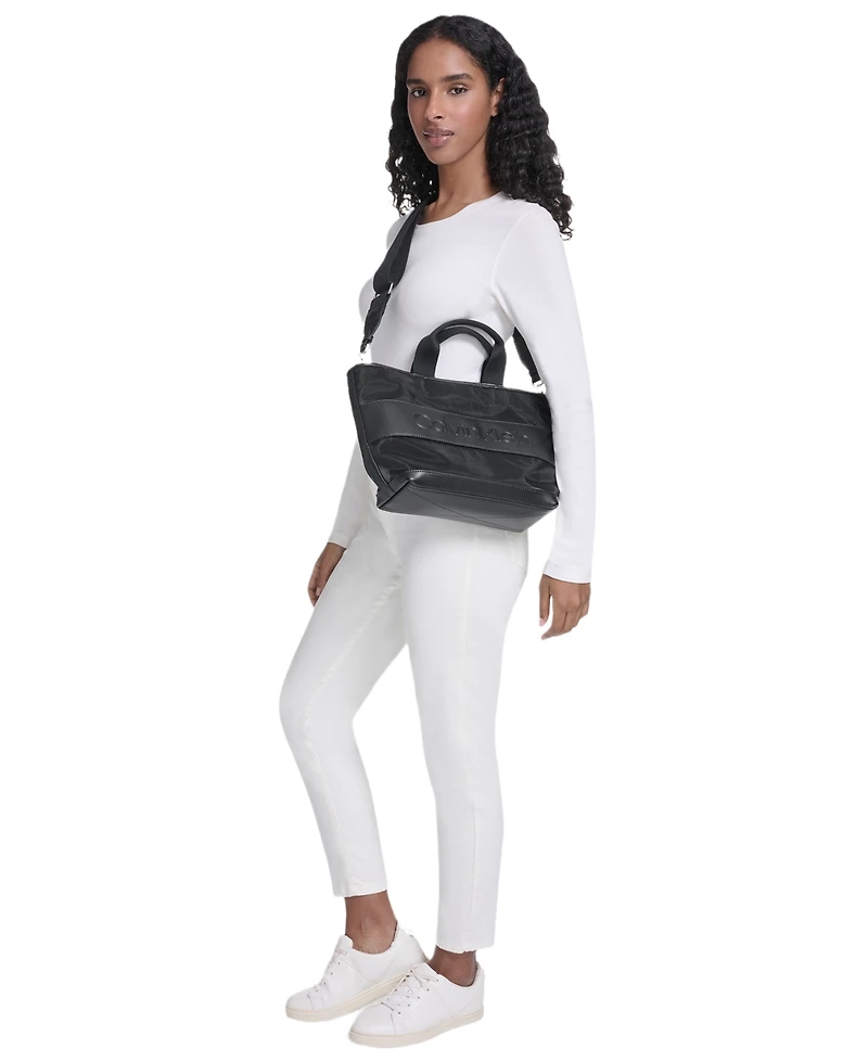 Calvin Klein Averil Mesh Zip-Top Large Crossbody Handbag